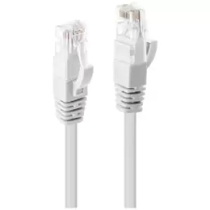 Image of LINDY 48092 RJ45 Network cable, patch cable CAT 6 U/UTP 1m White