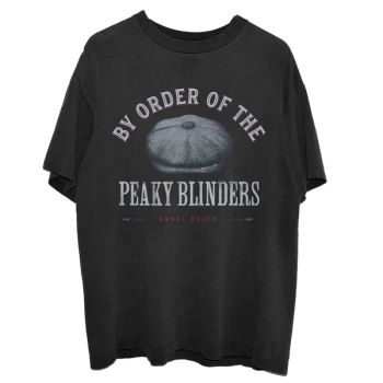 Image of Peaky Blinders - Flat Cap Unisex Medium T-Shirt - Black