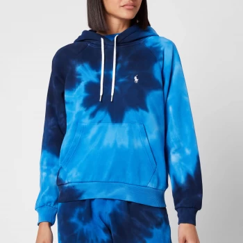 Image of Polo Ralph Lauren Womens Tie Dye Hooded Top - Blue Ocean - S