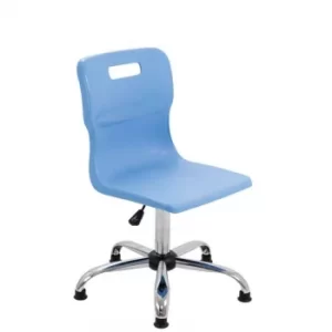Image of TC Office Titan Swivel Junior Chair with Glides, Sky Blue