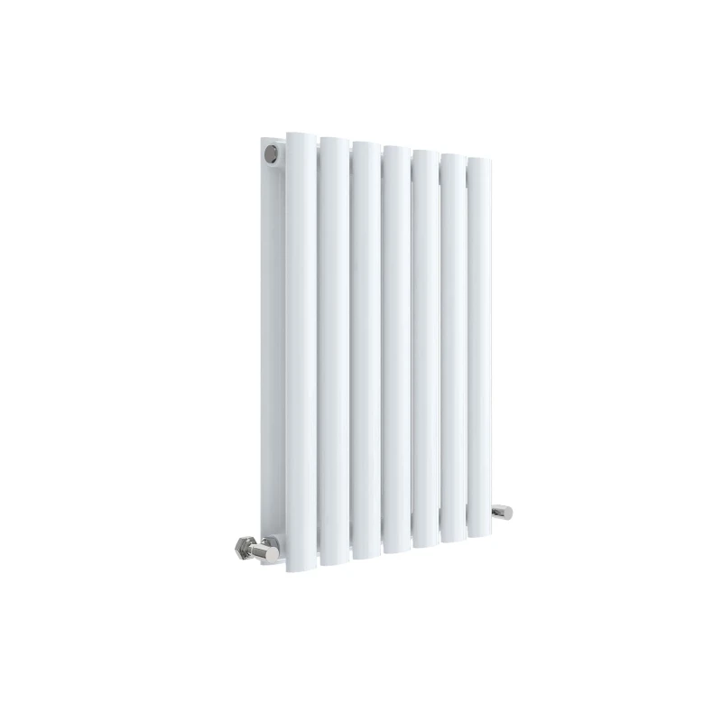 Image of Balterley Embrace Horizontal Double Panel Radiator, 600mm x 412mm - Gloss White White Unisex