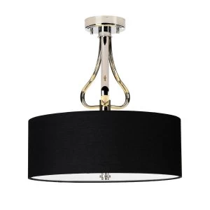 Image of 3 Light Semi Flush Bathroom Ceiling Light Polished Chrome IP44, G9