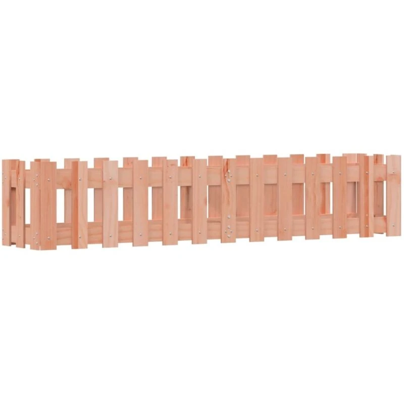 Image of vidaXL Raised Bed w/ Fence Design 150x30x30cm Solid Wood, Brown 832490