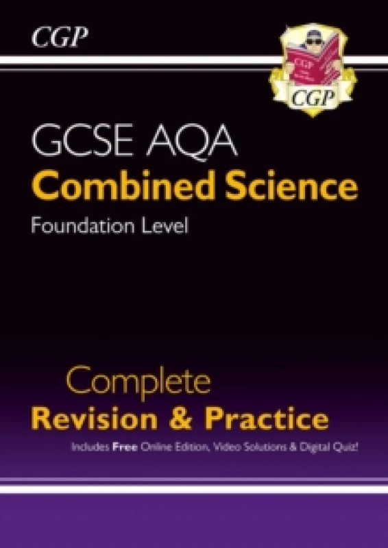 Image of CGP Books GCSE Combined Science AQA Foundation Complete Revision & Practice w/ Online Ed, Videos & Quizzes Book Multi