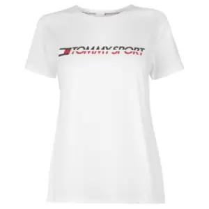Image of Tommy Sport Logo T Shirt - White