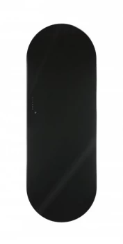Image of Wickes Soap Ellipse Electric Glass Radiator - Black 1380 x 500 mm