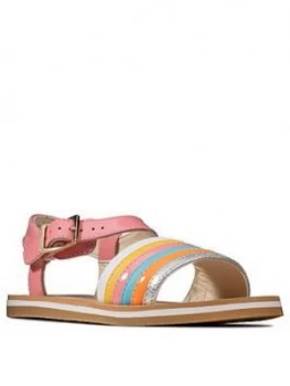 Image of Clarks Finch Stride Girls Sandals - Multi, Size 2.5 Older