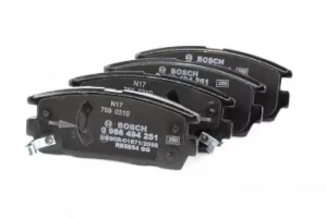 Image of Bosch Brake Pads OPEL,CHEVROLET,VAUXHALL 0 986 494 251 1605123,4817791,4819239 Disk Pads,Brake Pad Set, disc brake 93744188,95459513,96626075,96626076