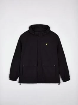 Image of Lyle & Scott Big Hooded Padded Jacket, Black, Size XL, Men