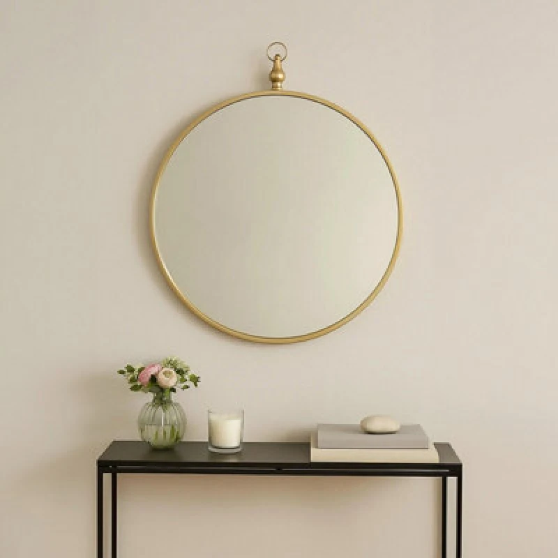 Image of Orsina Avento Gold Mirror With Circular Hook