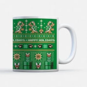 Image of Nintendo Super Mario Happy Holidays Bad Guys Mug