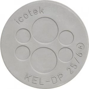 Image of Icotek KEL DP 254 Cable grommet Terminal max. 8mm Elastomer Grey