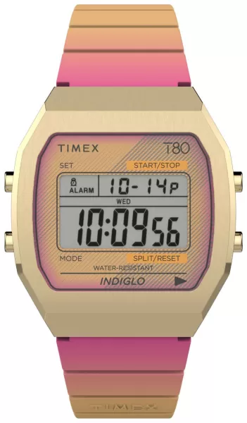 Image of Timex TW2V74400 80 (36mm) Digital Dial / Pink Resin Strap Watch