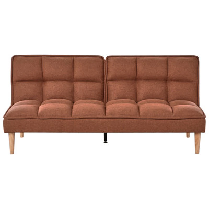 Image of Beliani Sofa Bed 3 Seater Siljan Fabric Golden Brown
