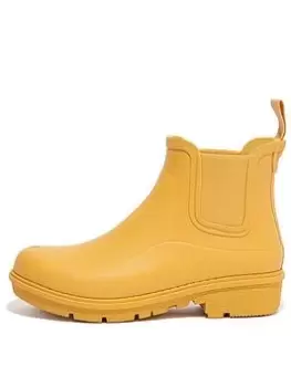 Image of FitFlop Wonderwelly Chelsea Boots - Yellow, Yellow, Size 6, Women