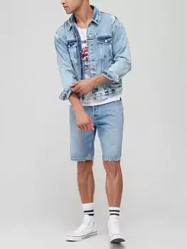 Image of Superdry Vintage Denim Short - Blue Size 36, Men