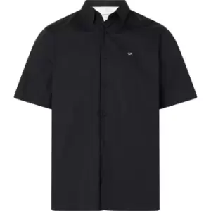 Image of Calvin Klein Stretch Poplin S/S Regular Shirt - Black