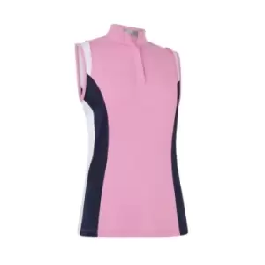 Image of Callaway Colour Block Polo Shirt Womens - Pink