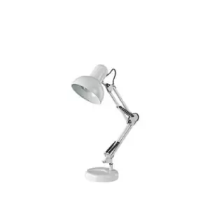 Image of Kelly 1 Light Desk Lamp White, E27