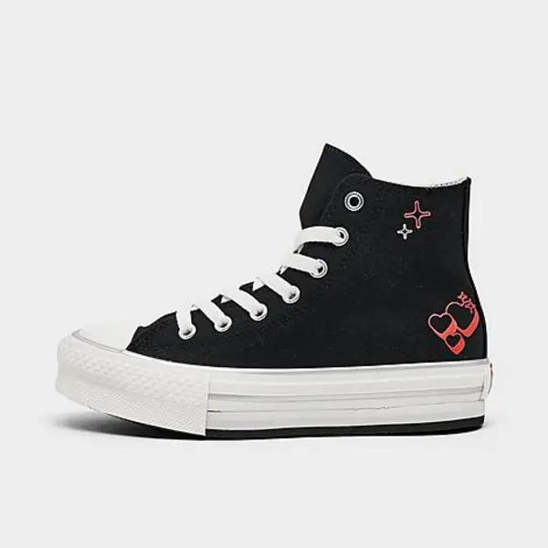 Image of Converse Kids Girls BeMy2K EVA Lift Hi Trainers - Black Size 2 Older