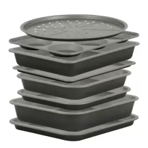 Image of Wham Baker & Salt Roaster & Tray 8 Piece Set - Silver