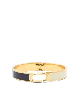 Image of Marc Jacobs WOMEN The J Marc Hinge Bangle Black/Gold