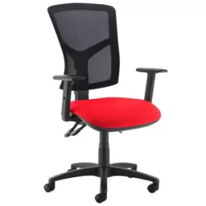 Image of Dams MTO Senza High Mesh Back Operator Chair with Adjustable Arms - Solano Yello