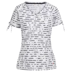 Image of Trespass Womens/Ladies Fernie Ditsy Print V Neck T-Shirt (XS) (White/Black)