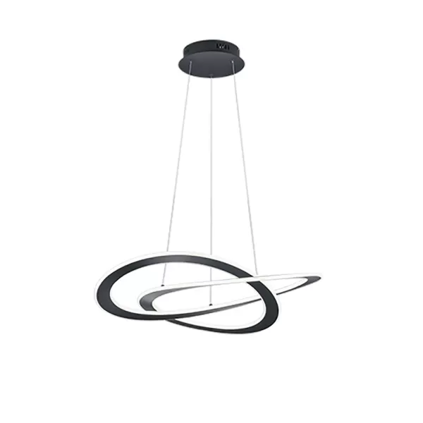 Image of Oakland Modern 52W LED Pendant Ceiling Light Anthracite 3000K