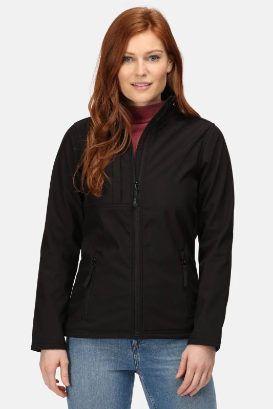 Image of Regatta Womens 'Octagon' Waterproof Softshell Jacket in Jet Black Size: 16 Jet Black Female 16