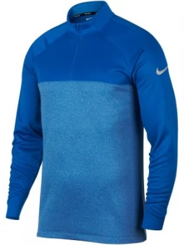 Image of Mens Nike Therma Block Half Zip Jumper Deep Blue