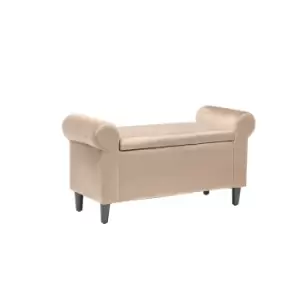 Image of Highgrove Storage Stool Ottoman Beige