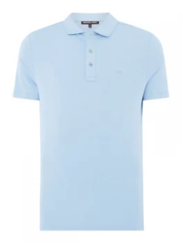 Image of Mens Michael Kors Slim fit sleek polo shirt Sky Blue