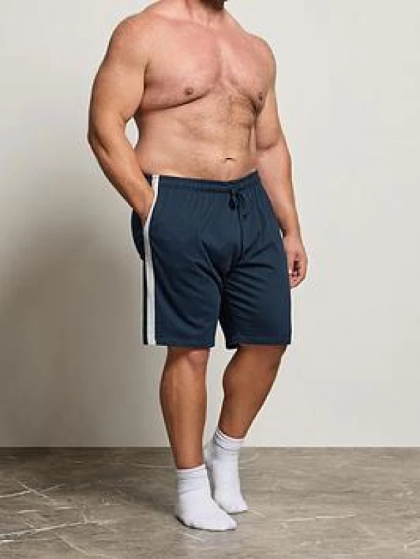 Image of BadRhino BadRhino Men Lightweight Lounge Shorts in Dark Navy Size: X-Large Dark Navy 1XL Male 5063589365354