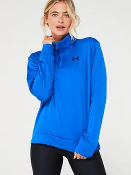 Image of Under Armour Women'S Training Armour Fleece 1/2 Zip Top - Dark Blue