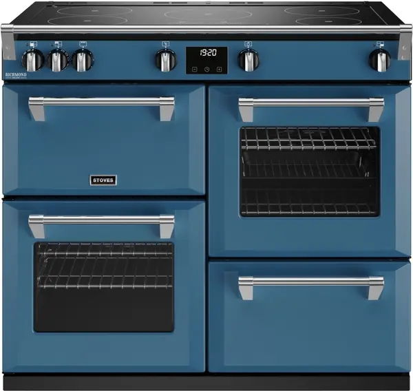 Image of Stoves Richmond Deluxe ST DX RICH D1000Ei TCH TBL Electric Range Cooker with Induction Hob - Thunder Blue - A Rated