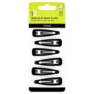 Image of Superdrug Snap Clips Black x6