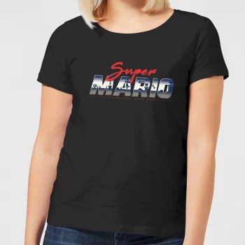 Image of Nintendo Super Mario Original 80s Hero Womens T-Shirt - Black - 3XL - Black