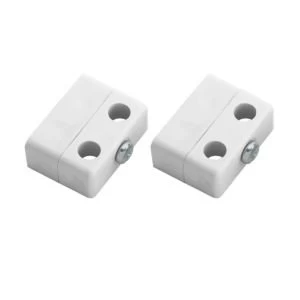 Image of BQ White Polypropylene Locking joint L36mm Pack of 8