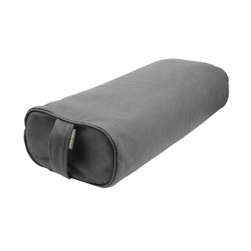 Image of Yoga-Mad Rectangular Buckwheat Yoga Bolster in Grey Grey Unisex