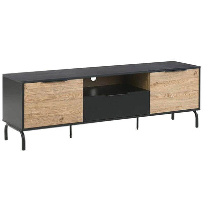 Image of Beliani Retro TV Stand Arkley Black