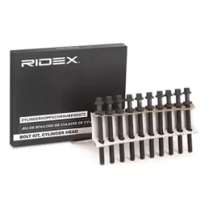 Image of RIDEX Cylinder Head Bolt Kit PEUGEOT,CITROEN 1217B0013 Bolt Kit, cylinder head