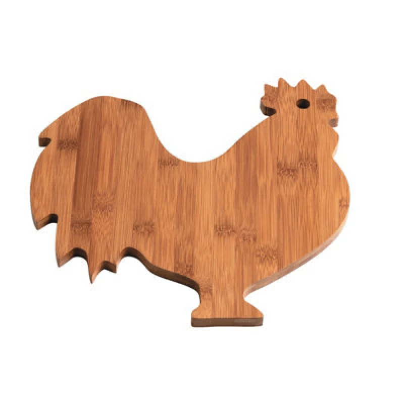 Image of Premier Housewares Bamboo Rooster Chopping Board, Natural Grain Natural