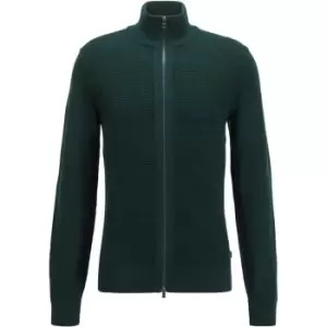 Image of Boss Madori Zip Cardigan - Green