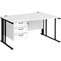 Image of Dams International Wave Desk MCM14WRP3KWH 1,400 x 725 x 800 - 990 mm