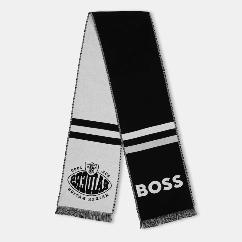 Image of Boss Mens Lasvegas Stylish Scarf Black male One Size