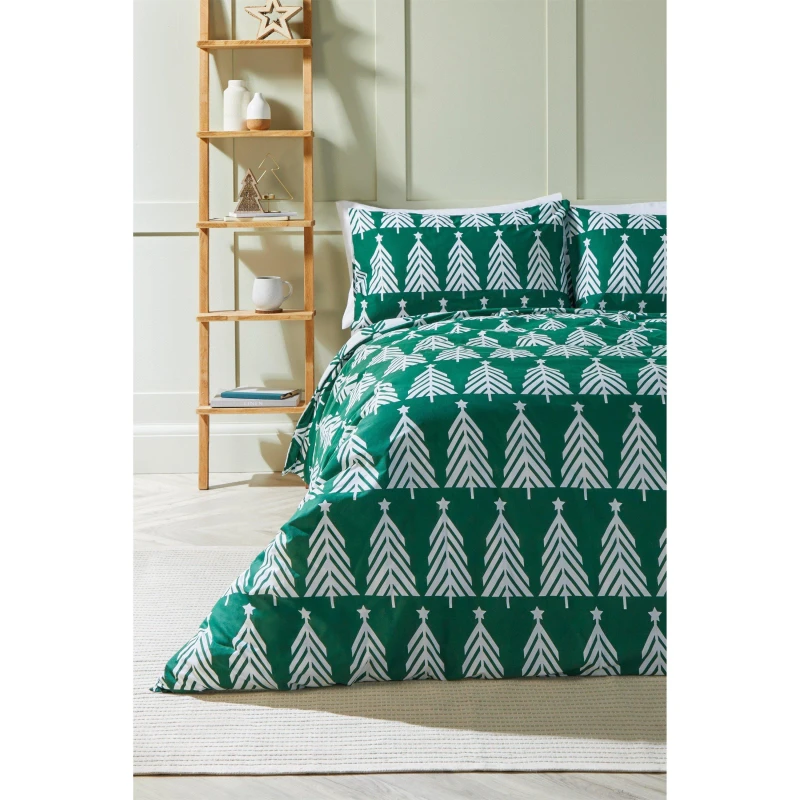 Image of Homelife Oh Christmas Tree Duvet Set - Green Green Single