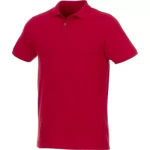 Image of Elevate Mens Beryl Short Sleeve Organic Polo Shirt (S) (Red)