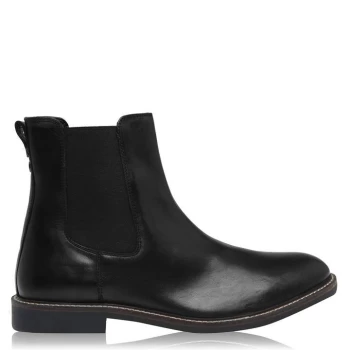 Image of Farah Mansfield Chelsea Boots - Black Leather