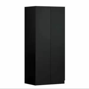 Image of FWStyle Matt Black Modern 2 Door Wardrobe